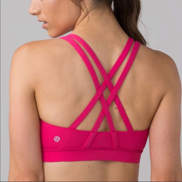 NWT Lululemon 10 Energy Bra Bon Bon Pink Criss Criss Straps - Picture 2 of 12